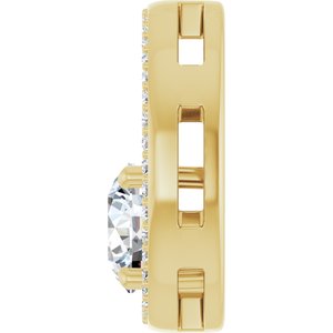 10K Yellow Gold 7.4 mm Round Pendant Mounting – image 5