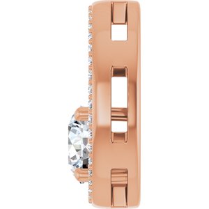 10K Rose Gold 7 mm Round Pendant Mounting – image 5