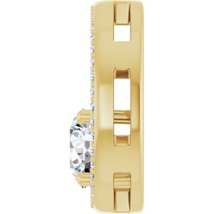 10K Yellow Gold 7 mm Round Pendant Mounting – image 5