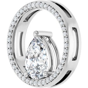 Continuum Sterling Silver 10x7 mm Pear Pendant Mounting – image 3