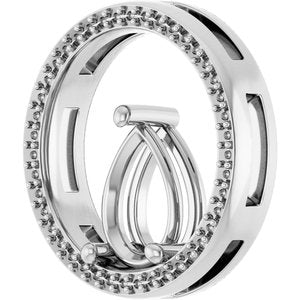 Continuum Sterling Silver 10x7 mm Pear Pendant Mounting – image 4