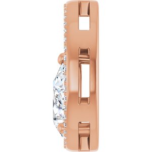 14K Rose Gold 10x7 mm Pear Pendant Mounting – image 5