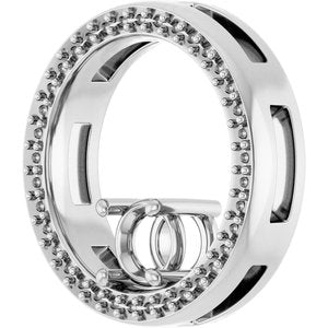 10K White Gold 4.8 mm Round Pendant Mounting – image 4
