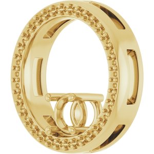 14K Yellow Gold 4.8 mm Round Pendant Mounting – image 4