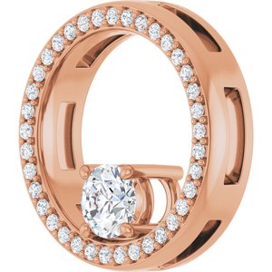 10K Rose Gold 4.8 mm Round Pendant Mounting – image 3