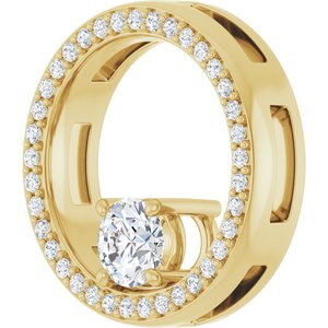 14K Yellow Gold 4.8 mm Round Pendant Mounting – image 3