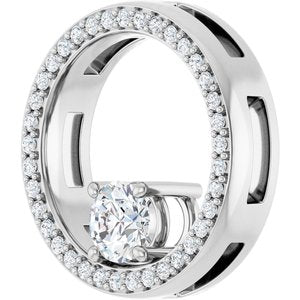 14K X1 White Gold 4.8 mm Round Pendant Mounting – image 3