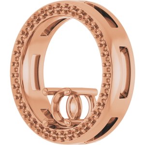 14K Rose Gold 4.8 mm Round Pendant Mounting – image 4