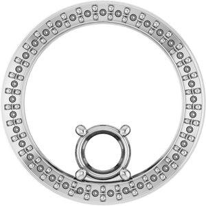 10K White Gold 4.8 mm Round Pendant Mounting – image 2