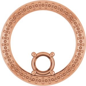 14K Rose Gold 4.8 mm Round Pendant Mounting – image 2