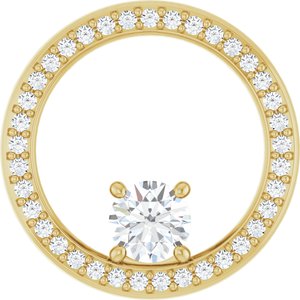 10K Yellow Gold 4.8 mm Round Pendant Mounting