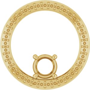 18K Yellow Gold 4.8 mm Round Pendant Mounting – image 2