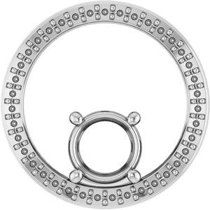 Sterling Silver 6.5 mm Round Pendant Mounting – image 2