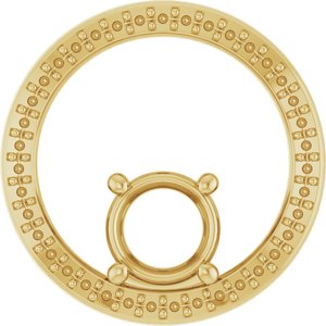 18K Yellow Gold 6.5 mm Round Pendant Mounting – image 2