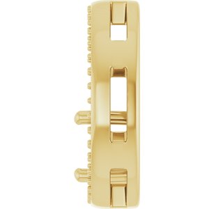 18K Yellow Gold 6.5 mm Round Pendant Mounting – image 6
