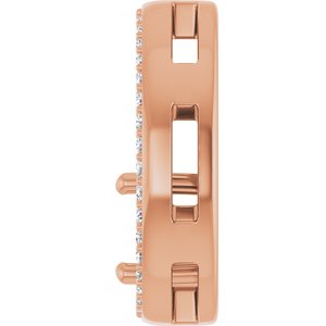 14K Rose Gold 6.5 mm Round 1/3 CTW Lab-Grown Diamond Semi-Set Pendant – image 6