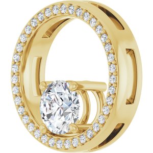 14K Yellow Gold 6.5 mm Round Pendant Mounting – image 3