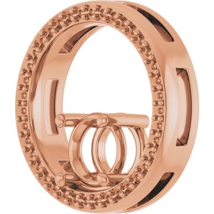 10K Rose Gold 6.5 mm Round Pendant Mounting – image 4