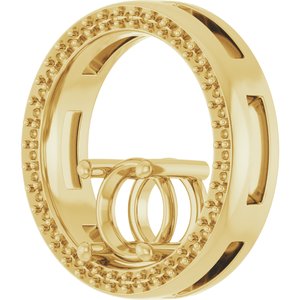 10K Yellow Gold 6.5 mm Round Pendant Mounting – image 4