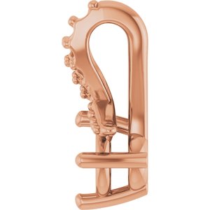 18K Rose Gold 3.8 mm Round Pendant Mounting – image 6