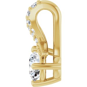 10K Yellow Gold 3.8 mm Round Pendant Mounting – image 5