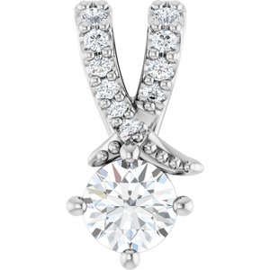 Sterling Silver 3.8 mm Round Pendant Mounting