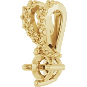 10K Yellow Gold 3.4 mm Round Pendant Mounting – image 4
