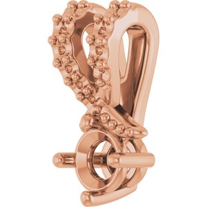 18K Rose Gold 3.4 mm Round Pendant Mounting – image 4