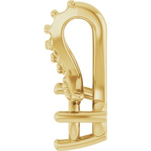 10K Yellow Gold 3.4 mm Round Pendant Mounting – image 6