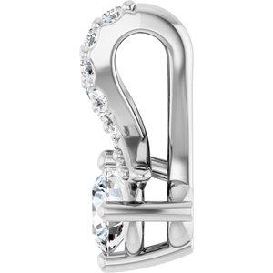 14K X1 White Gold 3.4 mm Round Pendant Mounting – image 5