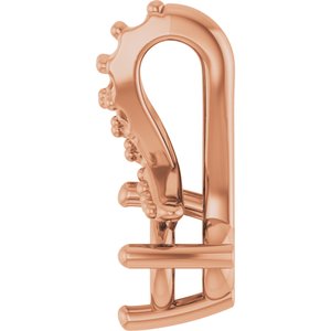 18K Rose Gold 3.4 mm Round Pendant Mounting – image 6