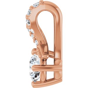 18K Rose Gold 3.4 mm Round Pendant Mounting – image 5