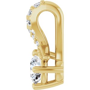10K Yellow Gold 3.4 mm Round Pendant Mounting – image 5