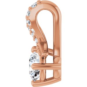 14K Rose Gold 3.75 mm Round Pendant Mounting – image 5