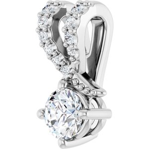 14K X1 White Gold 3.75 mm Round Pendant Mounting – image 3