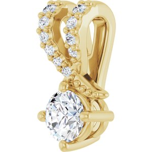 10K Yellow Gold 3.75 mm Round Pendant Mounting – image 3