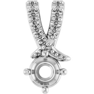 Platinum 3.75 mm Round Pendant Mounting – image 2