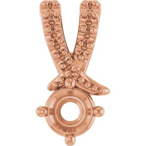 14K Rose Gold 3.75 mm Round Pendant Mounting – image 2