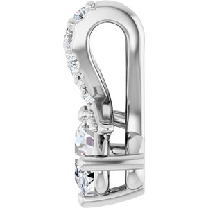 10K White Gold 4.5x3.5 mm Oval Pendant Mounting – image 5