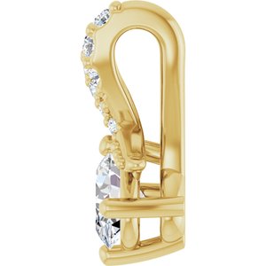 18K Yellow Gold 4.5x3.5 mm Oval Pendant Mounting – image 5