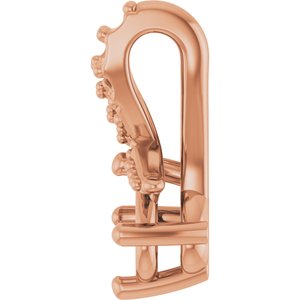 14K Rose Gold 4.5x3.5 mm Oval Pendant Mounting – image 6