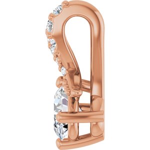 10K Rose Gold 4.5x3.5 mm Oval Pendant Mounting – image 5