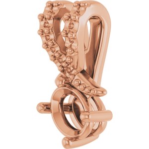 14K Rose Gold 4.5x3.5 mm Oval Pendant Mounting – image 4