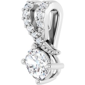 14K X1 White Gold 4.5x3.5 mm Oval Pendant Mounting – image 3