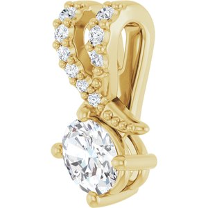 10K Yellow Gold 4.5x3.5 mm Oval Pendant Mounting – image 3