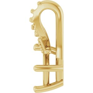 18K Yellow Gold 3.5x3.5 mm Square Pendant Mounting – image 6