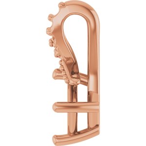 14K Rose Gold 3.5x3.5 mm Square Pendant Mounting – image 6