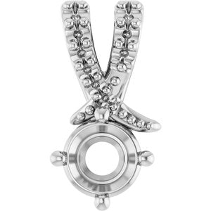 Continuum Sterling Silver 4.4 mm Round Pendant Mounting – image 2