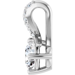 10K White Gold 4.4 mm Round Pendant Mounting – image 5