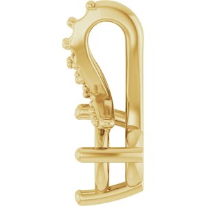 14K Yellow Gold 4.4 mm Round Pendant Mounting – image 6